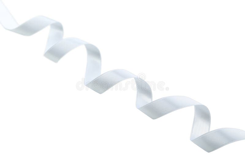White Ribbon on a White Background Stock Image Image of present