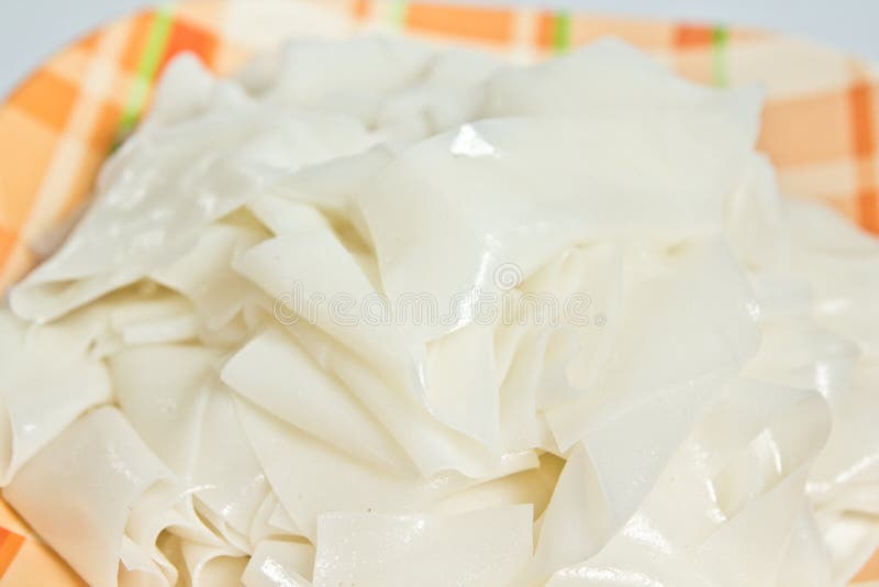White rice noodles on dish stock photo. Image of cooked 58753688