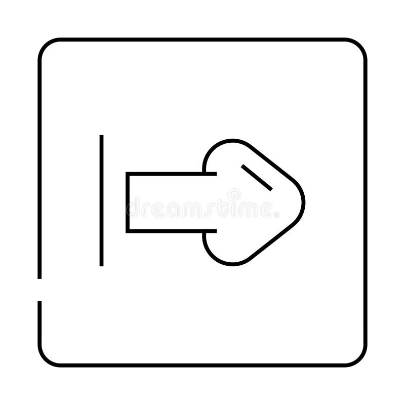 Ilustrarea vectorului pentru linia de urgență cu săgeată albă spre stânga royalty free illustration