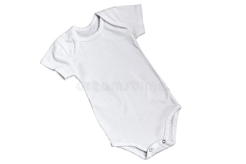 White romper. Body children . White bodysuit isolated on white