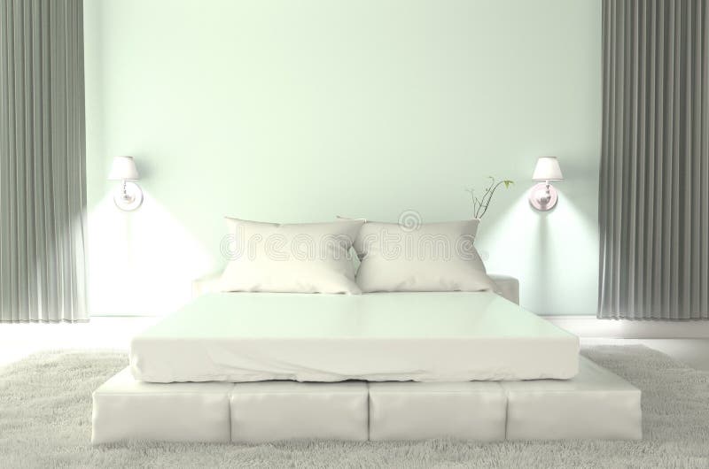 White Room interior - Room white style. 3D rendering.