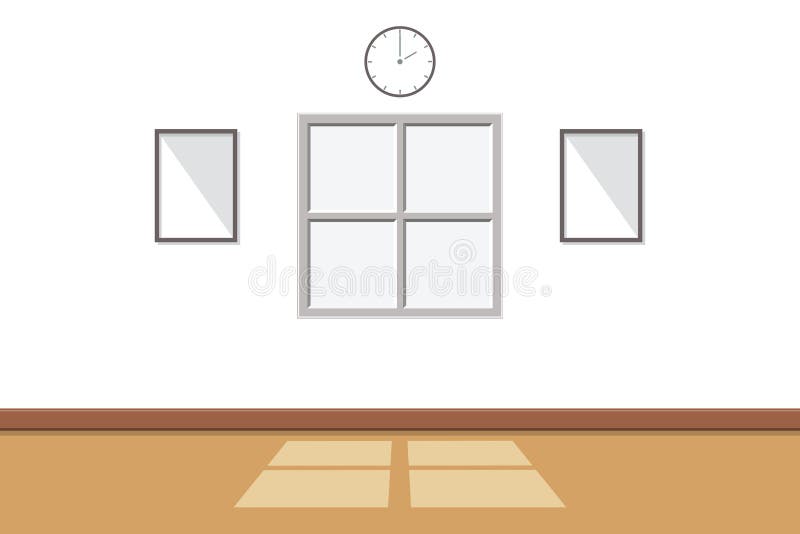 White Room Interior There is Sunlight through the Window with the Empty  Wall Background ,vector Illustration Stock Vector - Illustration of cartoon,  design: 101432768