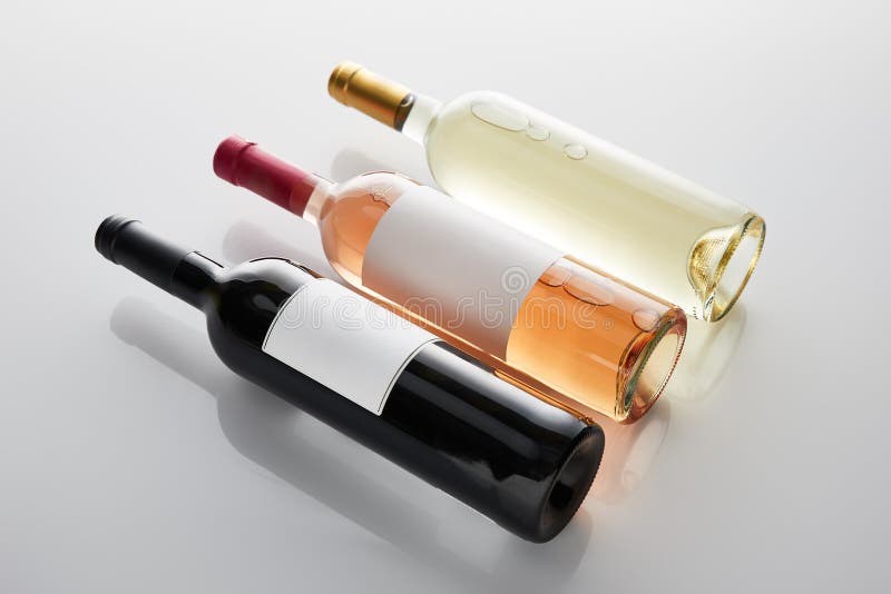 With white, rose and red wine stock photo With white, rose and red wine stock photo