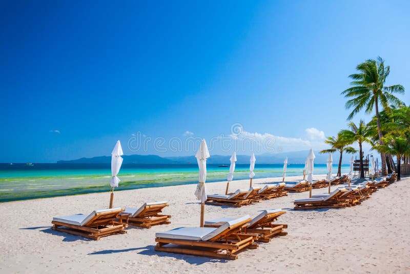 White Sand Beach Boracay Island Philippines Stock Photo Image Of