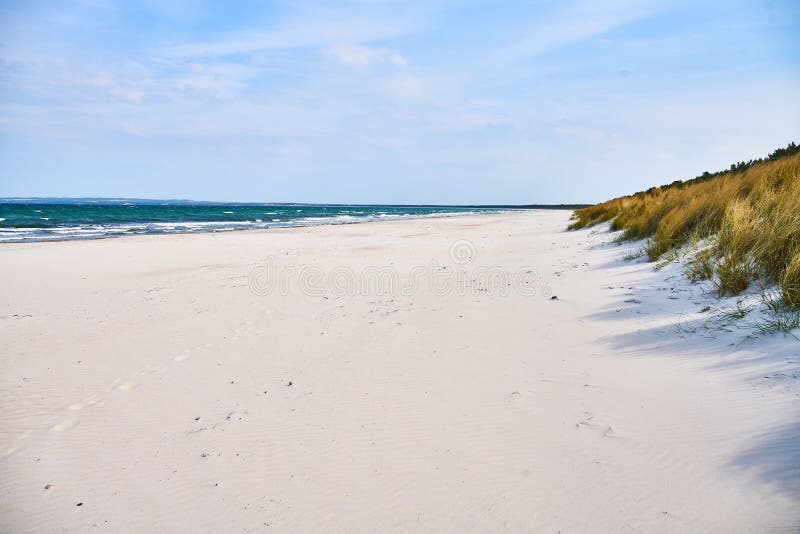White sand beach, grass and sea royalty free stock images White sand beach, grass and sea royalty free stock images
