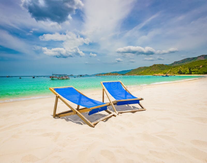 White sand beach. Vietnam stock images White sand beach. Vietnam stock images