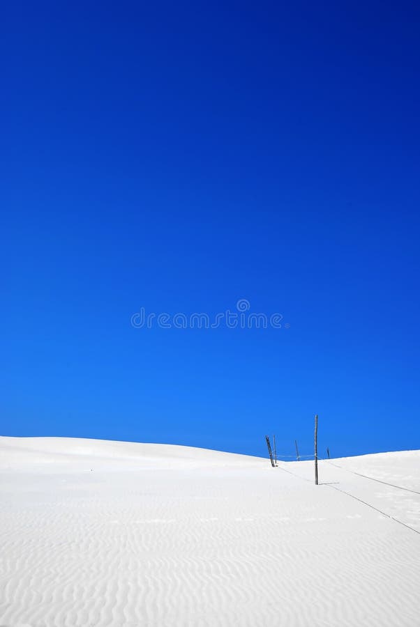 white sand on the desert