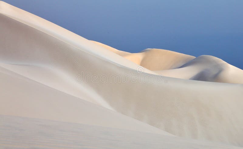 White sand dunes