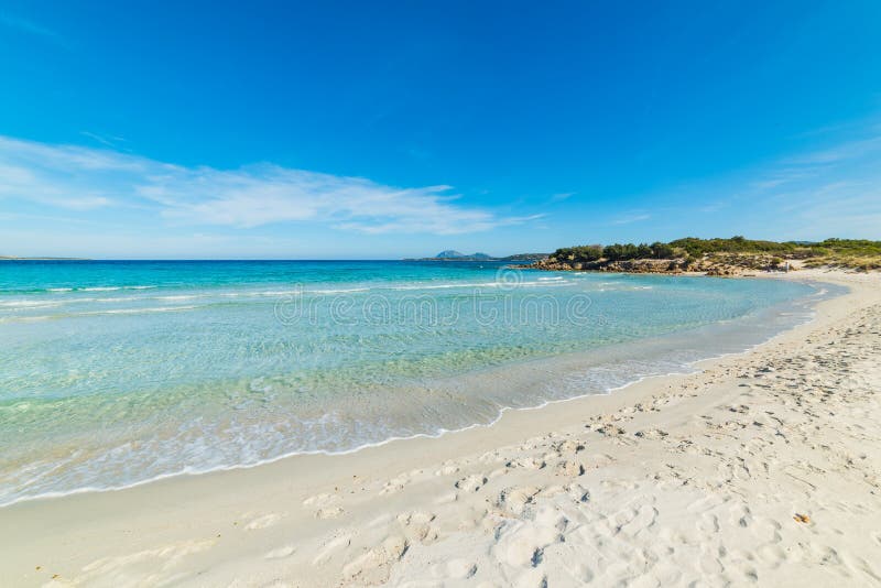 White Sand in Rena Bianca Beach in Costa Smeralda Stock Image - Image ...