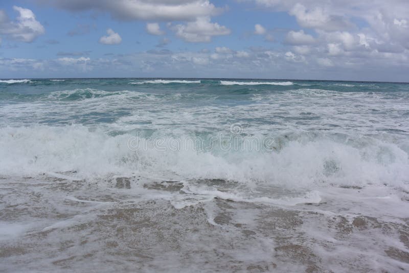 White Sandy Beach of Varadero. Magnificent Coast of the Atlantic Ocean. Cuba. Stock Image