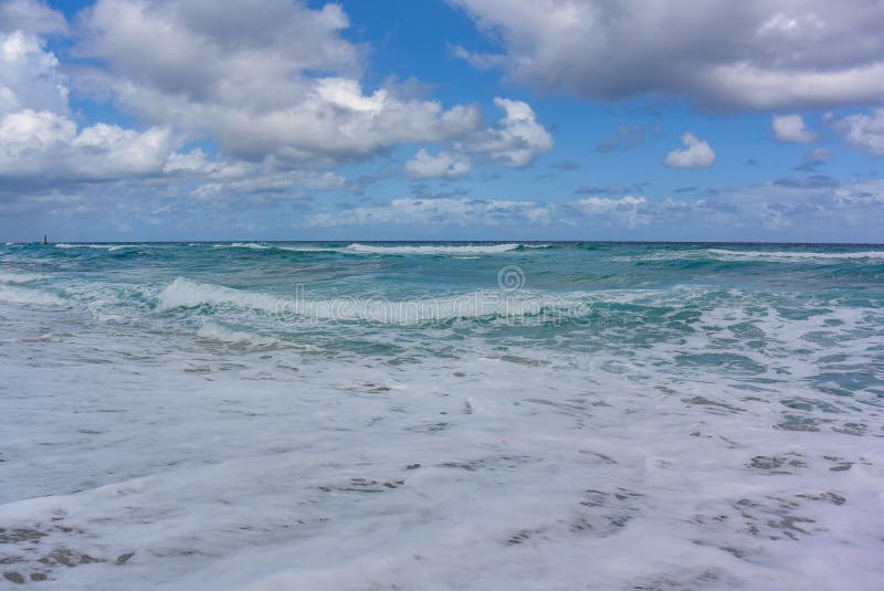 White Sandy Beach of Varadero. Magnificent Coast of the Atlantic Ocean. Cuba. Stock Image