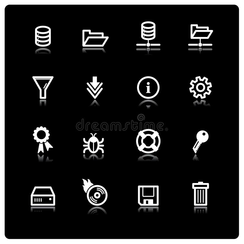 White server icons vector illustration
