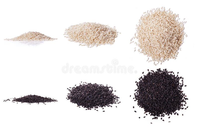White Sesame and Black Sesame Seed Stock Photo Image of healthy