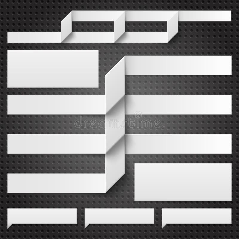 White elements of infographics vector illustration