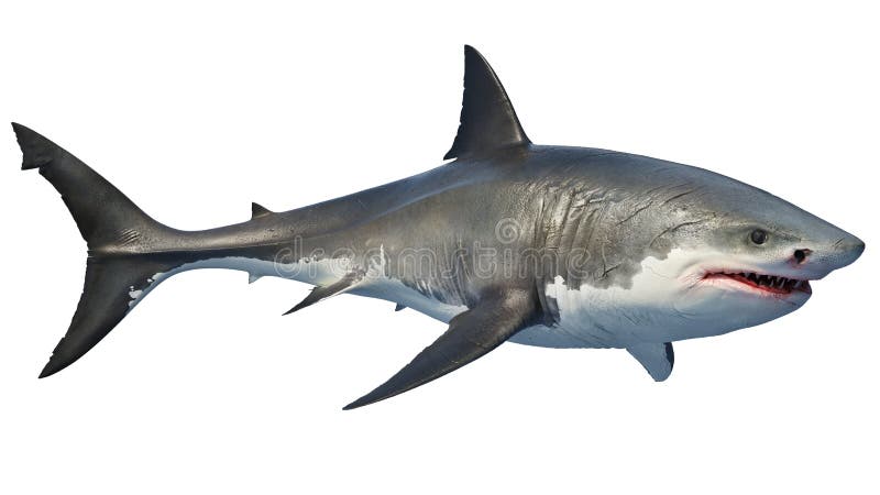 White shark marine predator big