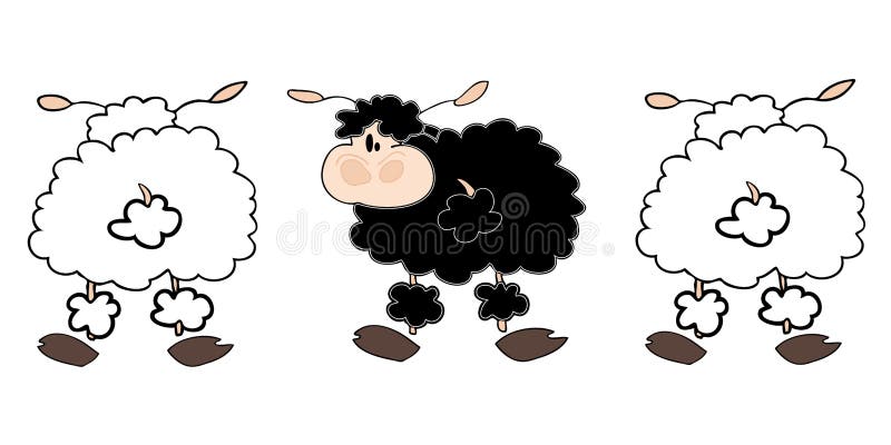 Sheep Clip Art Black White Stock Illustrations – 779 Sheep Clip Art Black  White Stock Illustrations, Vectors & Clipart - Dreamstime