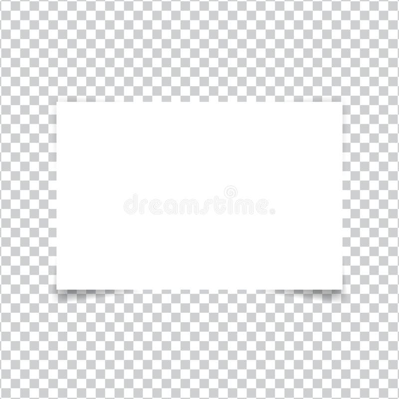 White Sheet of A4 Paper on a Transparent Background. Stock Vector