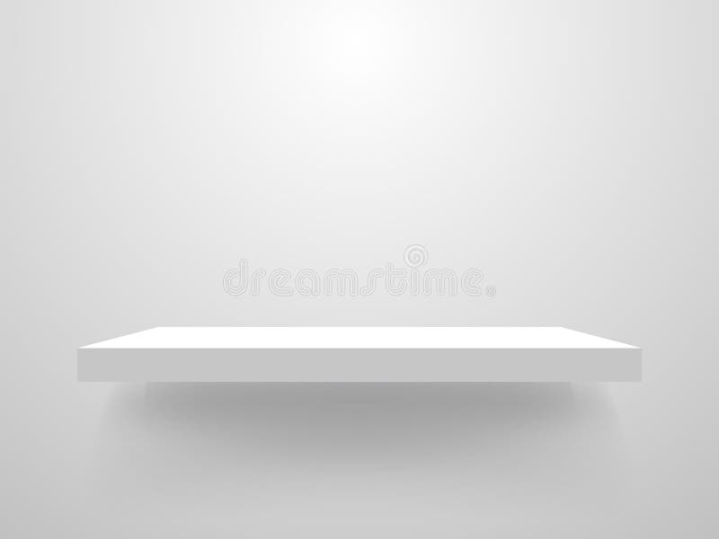 Download White Shelf Mockup Clean Bookshelf Empty Shelf Template On Light Background Realistic Store Shelves Home Interior Stock Vector Illustration Of Design House 171351095