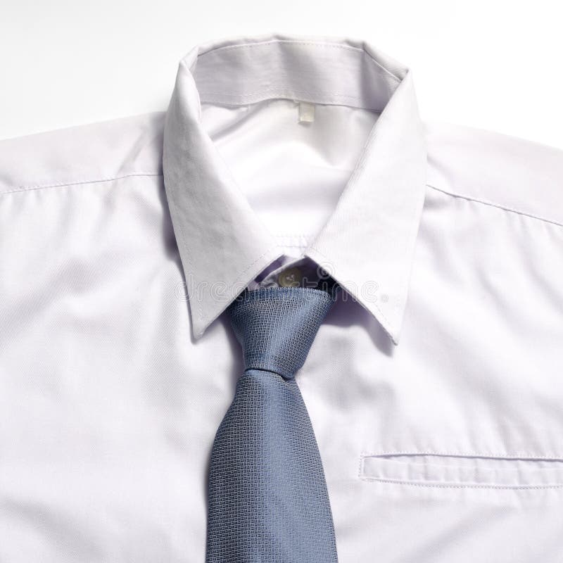 White shirt with blue tie stock image. Image of business - 46742187