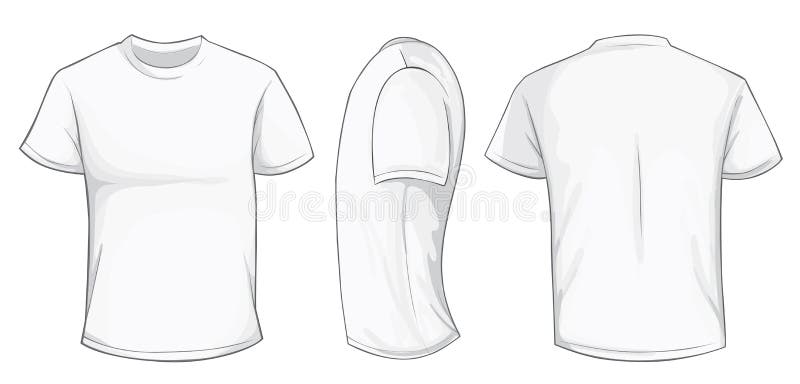 Download White Shirt Template stock vector. Illustration of ...