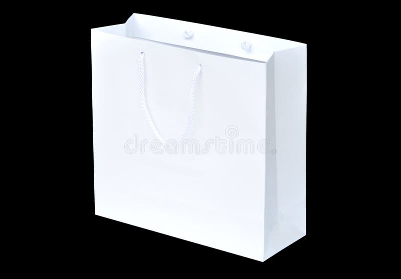 White shopping paper bag