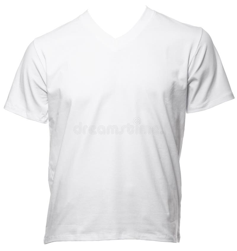 White Shortsleeve Cotton Tshirt Template Isolated Stock Image - Image ...