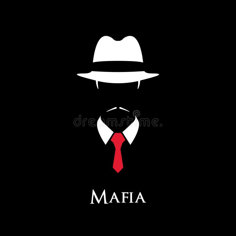 White Silhouette of an Italian Mafia