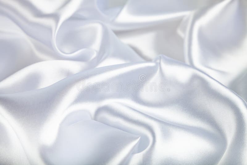 White Silk Fabric with Folds. Stock Image - Image of material, luxury:  124173047