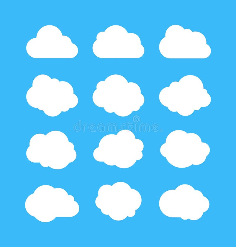 clipart cloud shapes