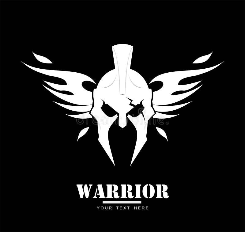 Winged Sparta Holds Sword and Shield Stock Vector Illustration of