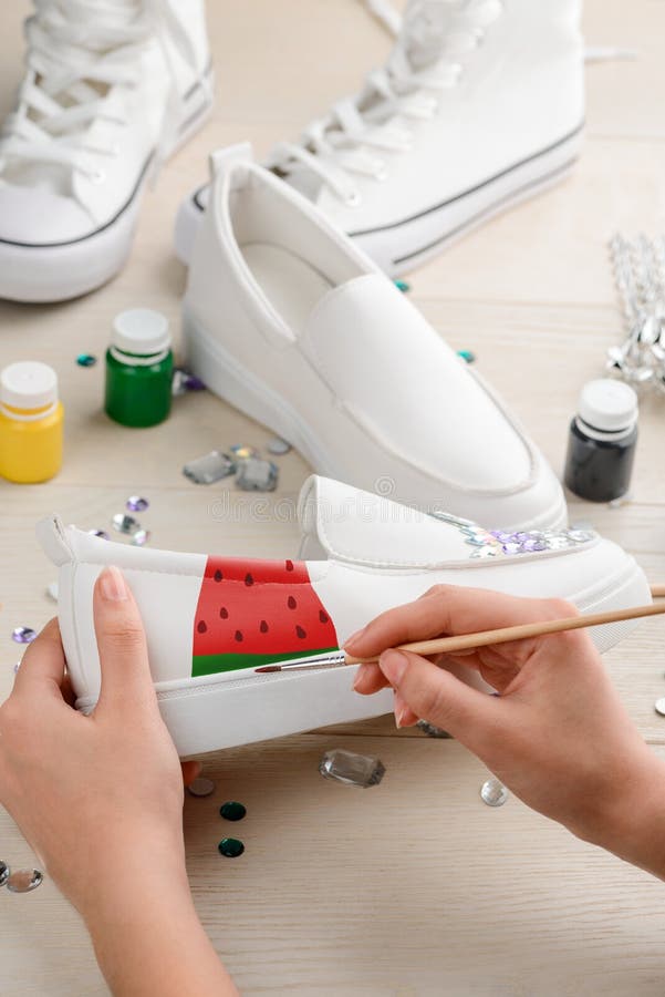 Acrylic Leather Paint White Oyster, Paint Custom Shoes Sneakers