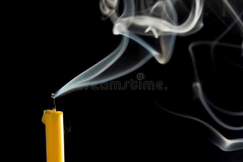 White smoke of the candle