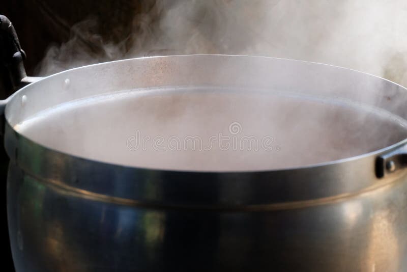 White Smoke from a Hot Cooking Pot Stock Photo Image of background