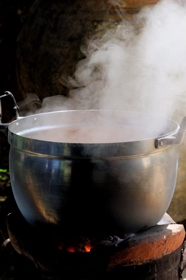 White Smoke from a Hot Cooking Pot Stock Image Image of ingredient