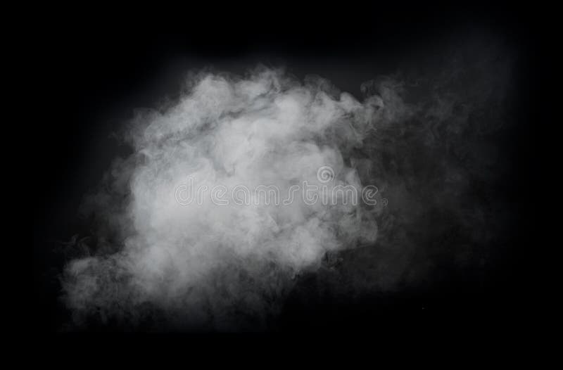 White Smoke Isolated on Black Background Stock Image Image of