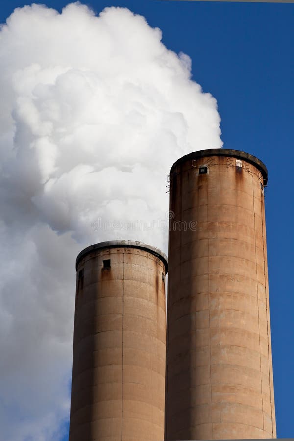 White Smoke out of Industrial smokestack