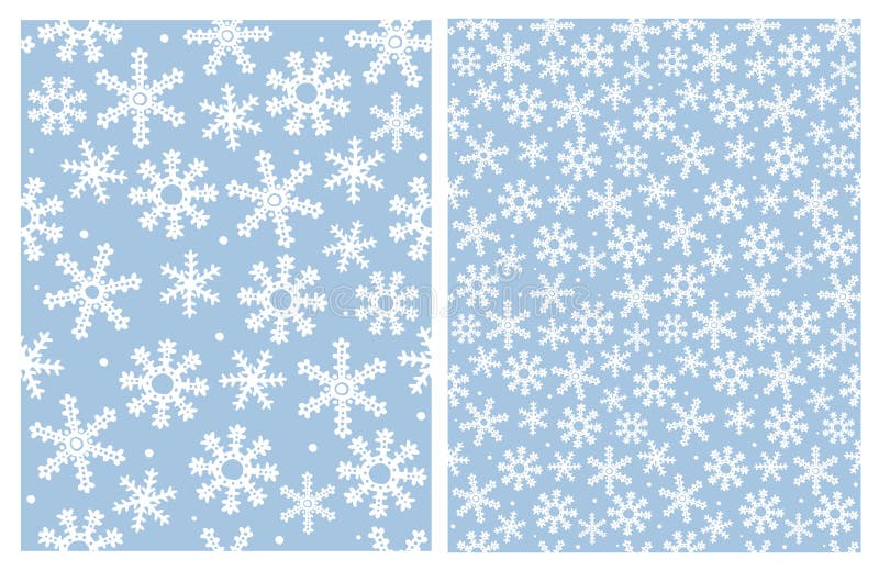 Lovely Bright Hand Drawn Snowflakes Vector Pattern. Delicate Light Blue Background. vector illustration