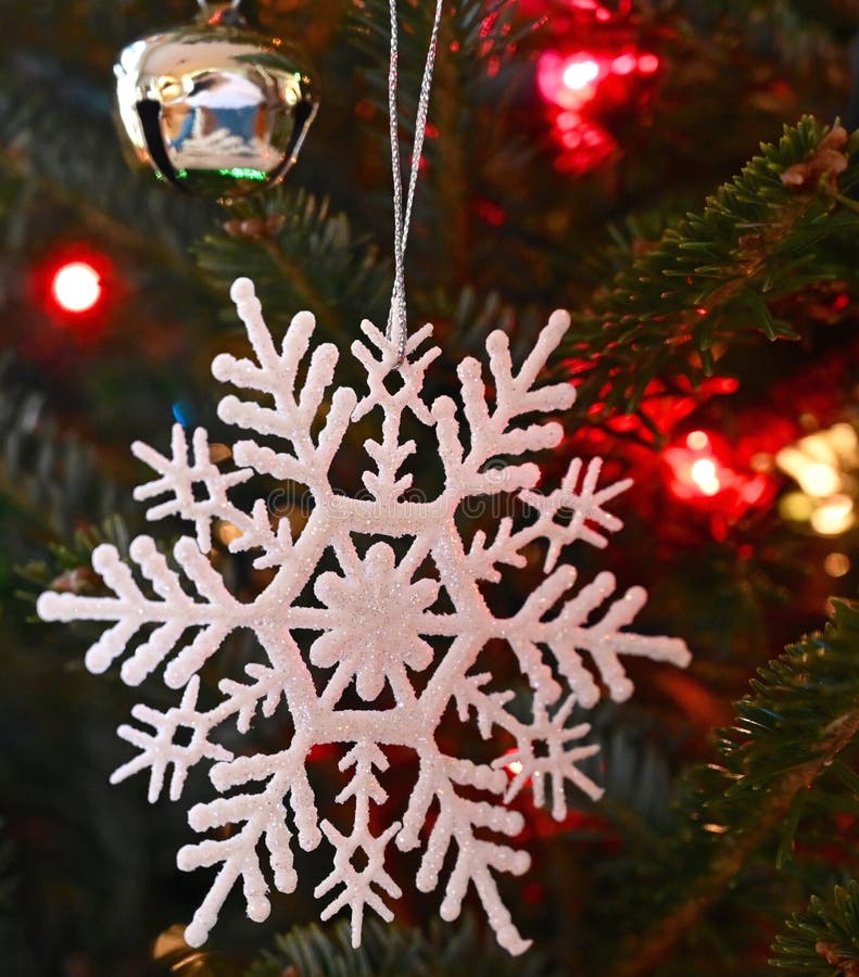 White Snow Flake Ornament stock image. Image of lacy - 167741539