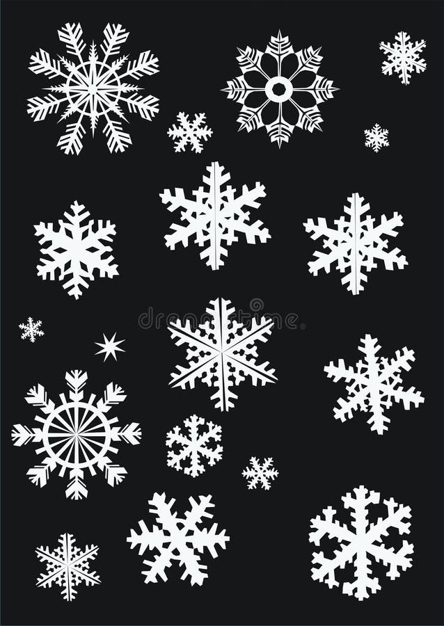 Snowflakes stock vector. Illustration of greeting, frost - 12077489