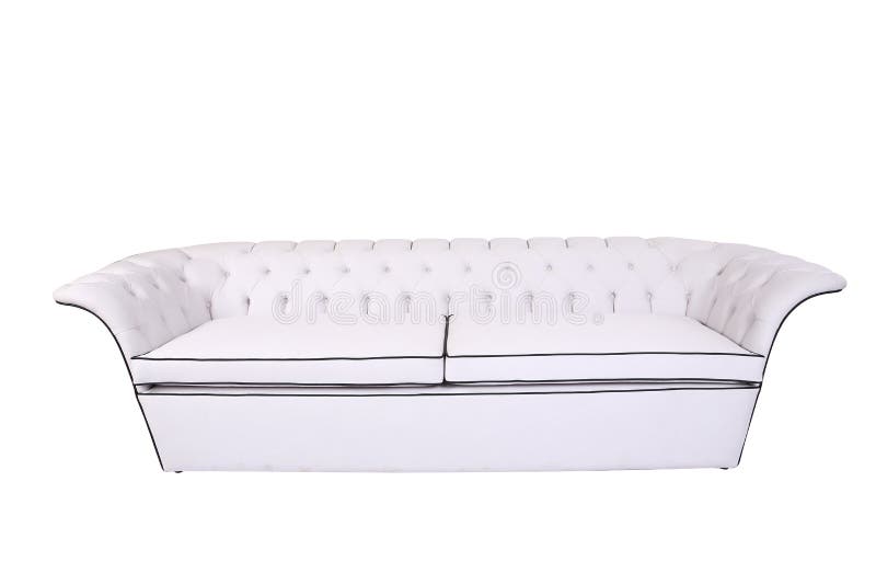 White Sofa stock photo. Image of background, cozy, chesterfield 96456486