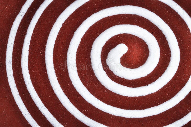 White spiral on clay pottery ceramics