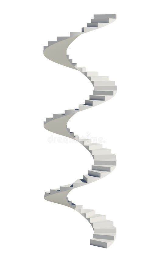 White spiral staircase vector illustration