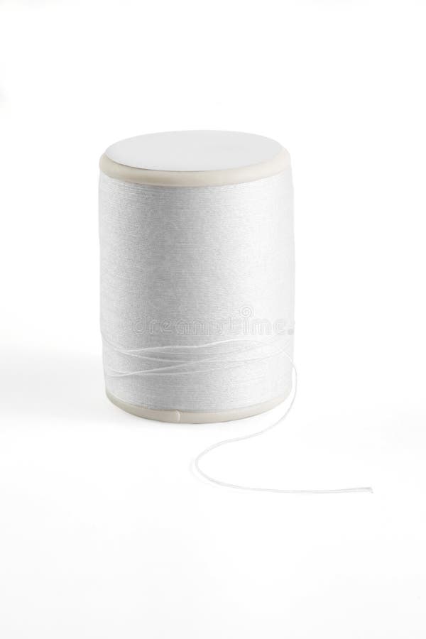 White spool has shadow on white background. royalty free stock photos