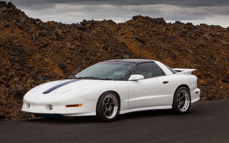 White Sports Car stock photography