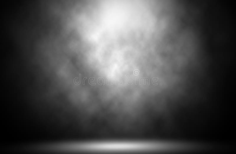White Spotlight Smoke Studio Background. Stock Illustration