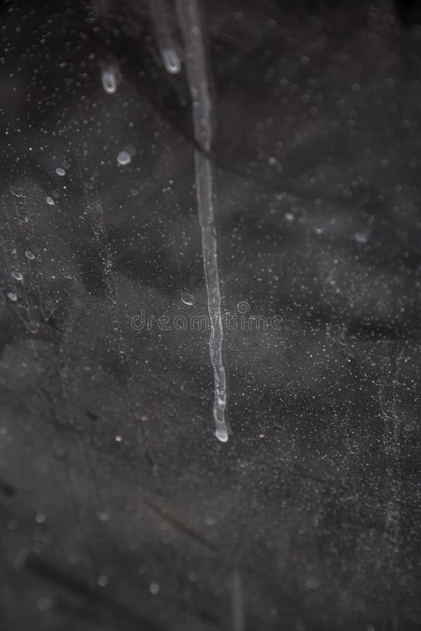 White Spots on Black Glass for Texture and Design Stock Photo Image