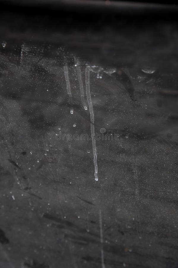 White Spots on Black Glass for Texture and Design Stock Photo Image