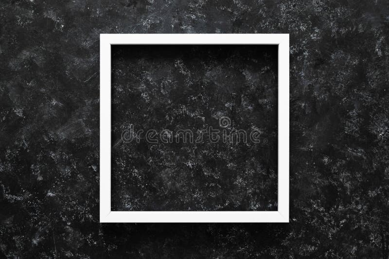 White square picture frame mock-up with copy space for yout text or image on top of black background royalty free stock photos White square picture frame mock-up with copy space for yout text or image on top of black background royalty free stock photos
