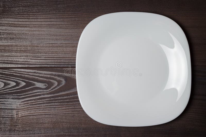 White square plate stock images