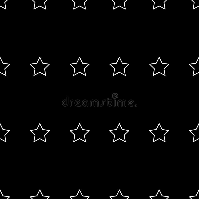 White Star Line on Black Background. Vector Illustration. Stock Vector